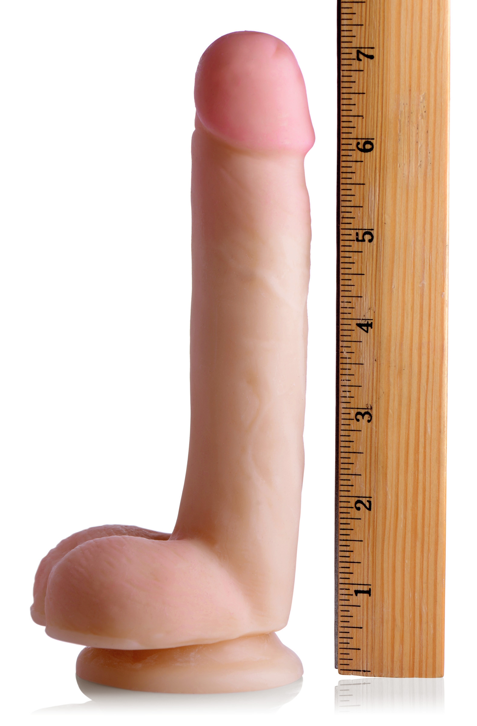 Slim+SkinTech+Realistic+7+Inch+Dildo+with+Balls